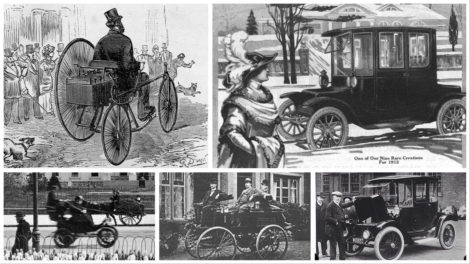 Elektromos járművek a XIX-XX. századból.