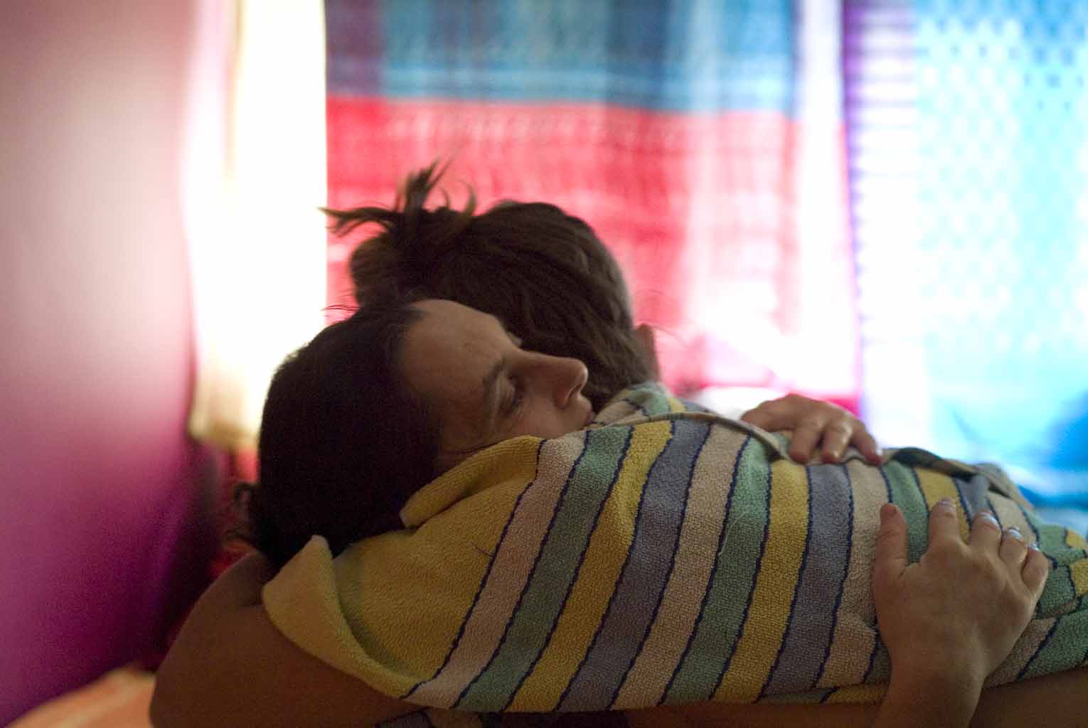 Geréb Ágnes egy otthonszülés után