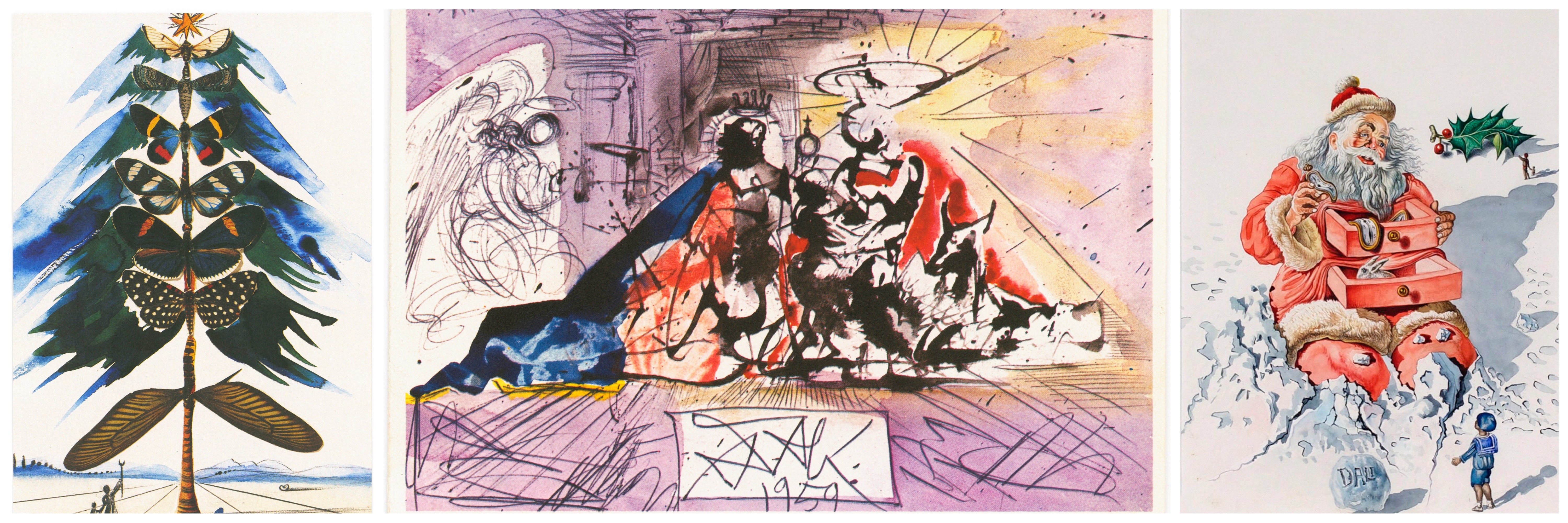 Salvador Dali 1959-es képeslaptervei, amiket a Hallmark megbízásából készített. A festményeket a maguk idején túl radikálisnak tartották az átlagvásárlók, de az évtizedekkel később újranyomott példányokat az utolsó darabig elkapkodták.