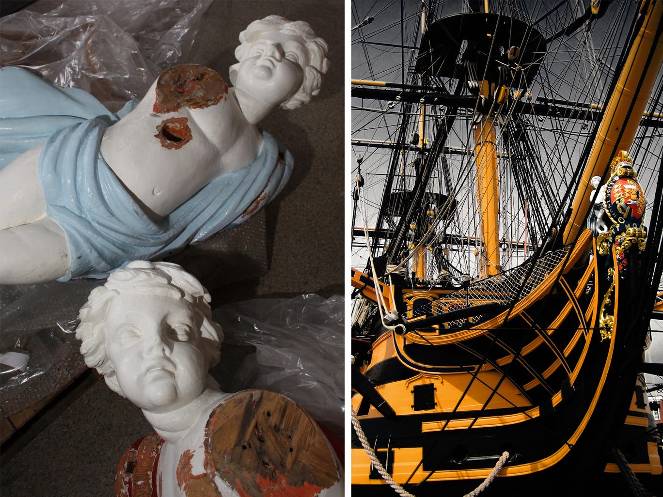 Másolatnak hitték egy hajó 200 éves orrszobrát, láncfűrésszel estek neki