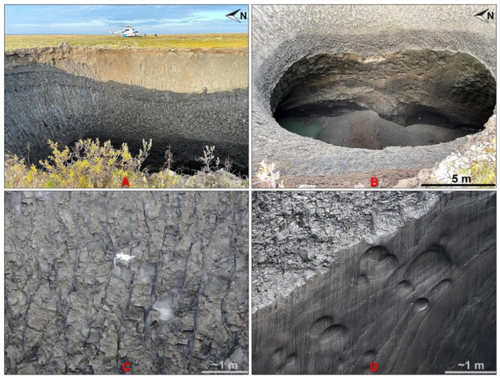 A 2020 júliusában megtalált kráterről készült drónfelvételek