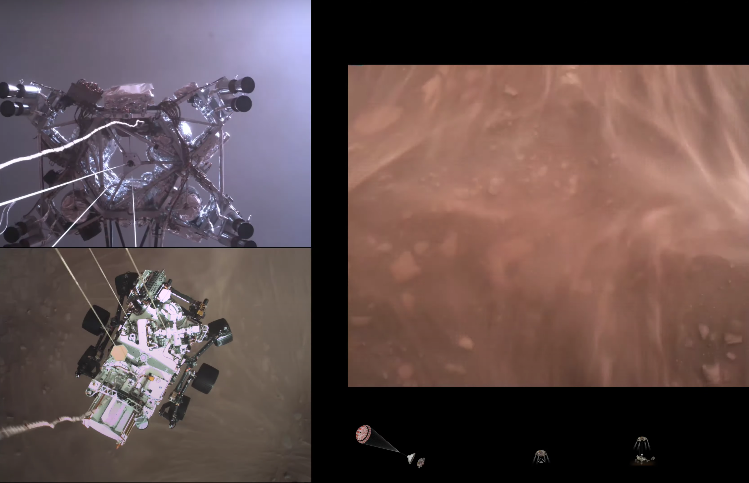 Lélegzetelállító videót tett közzé a NASA a Perseverance landolásáról a Marson