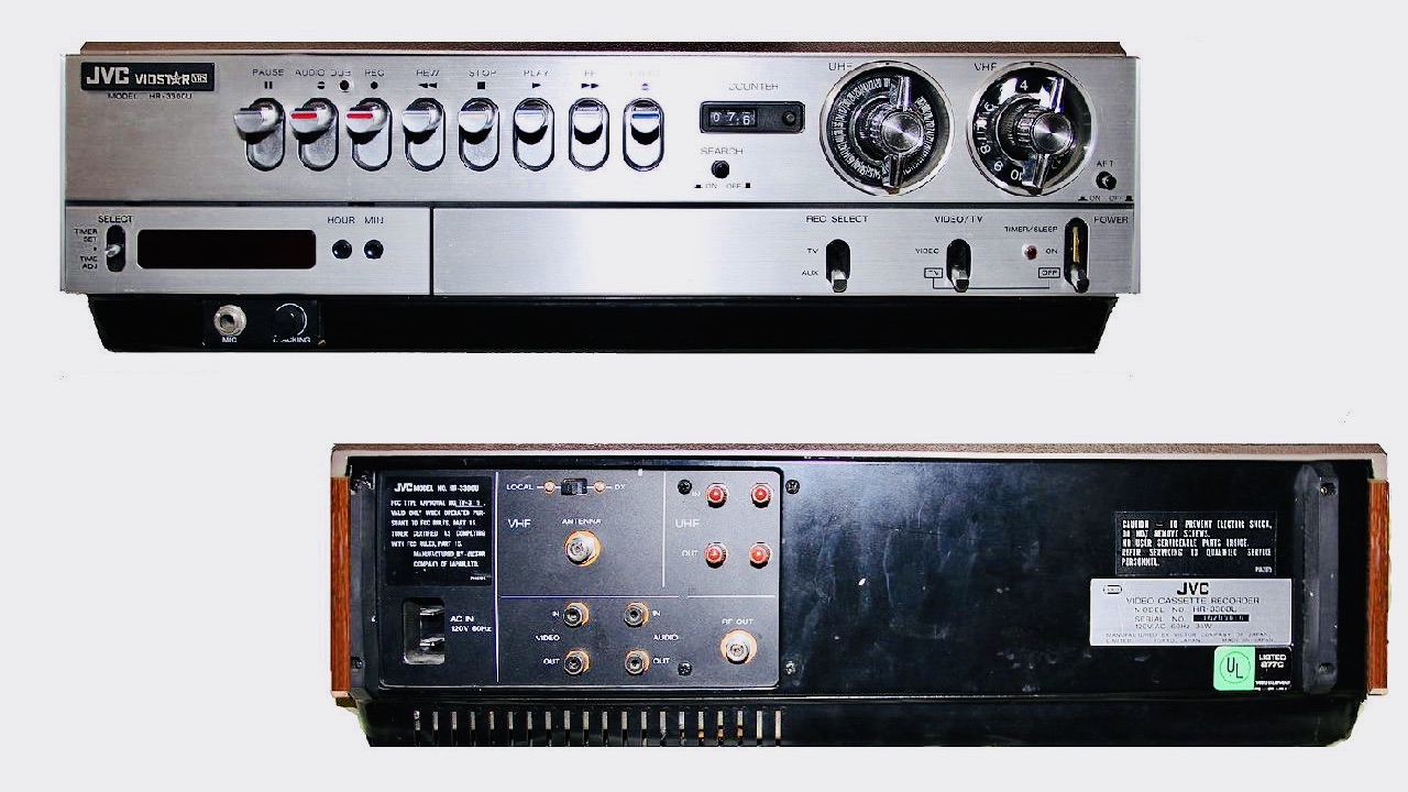 Az első VHS szabványú videómagnó, az 1976-ban megjelent JVC HR-3300 VIDSTAR.