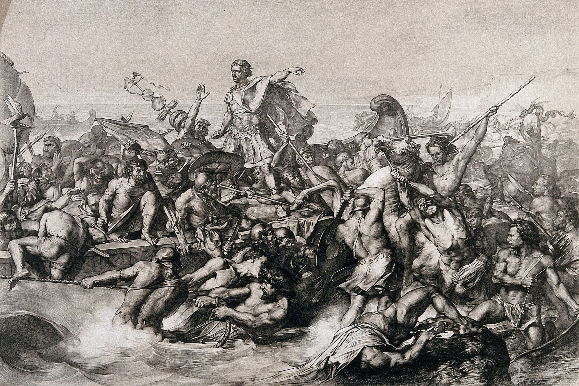 Julius Caesar és csapatai megérkeznek Britanniába