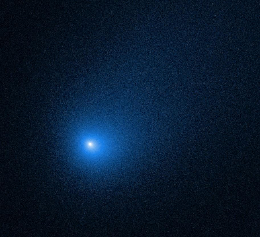 A 2I/Borisov csillagközi üstökös a Hubble-űrtávcső 2019. decemberi felvételén.