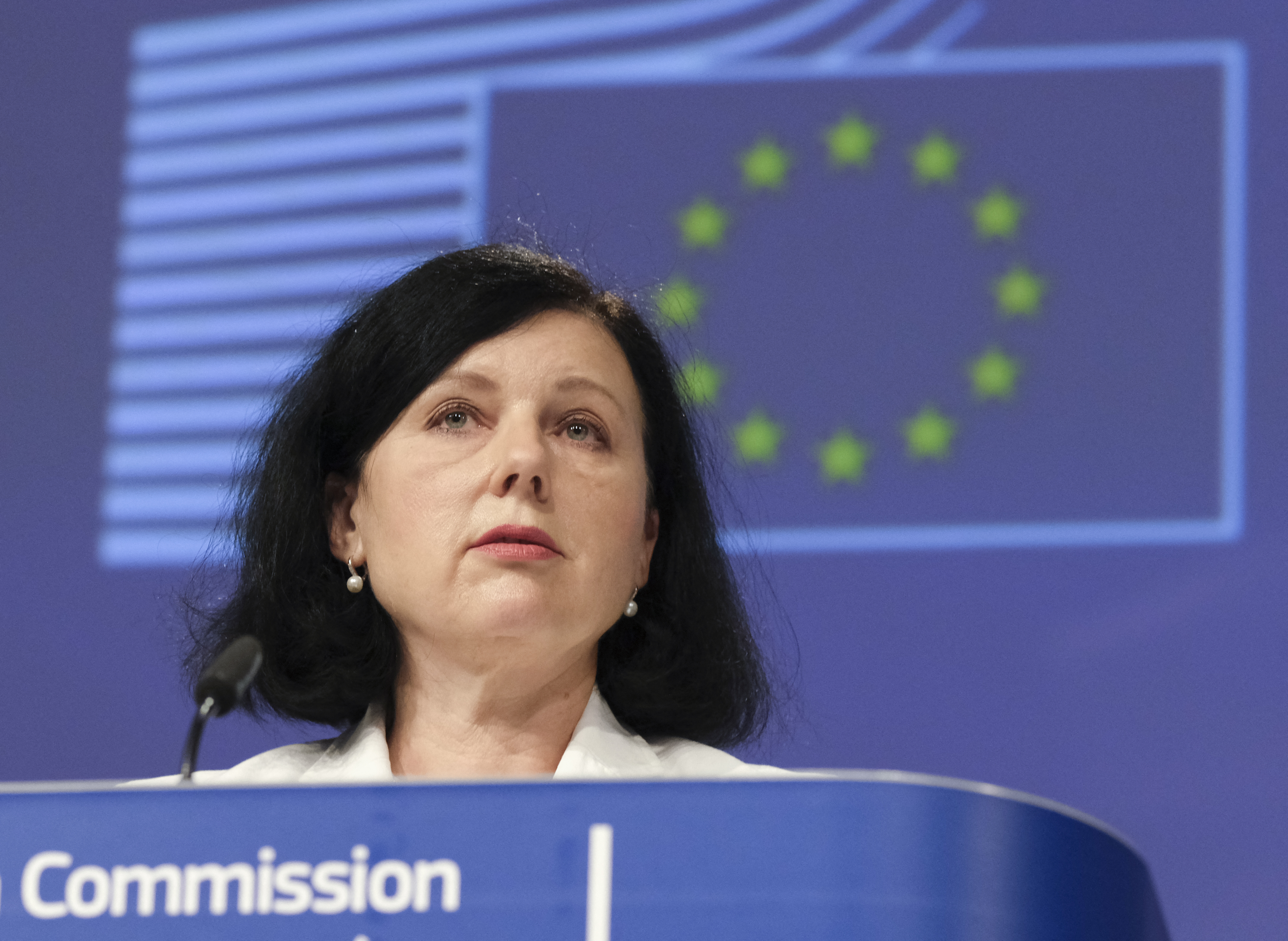 Věra Jourová, az Európai Bizottság alelnöke 2020. június 24-én Brüsszelben