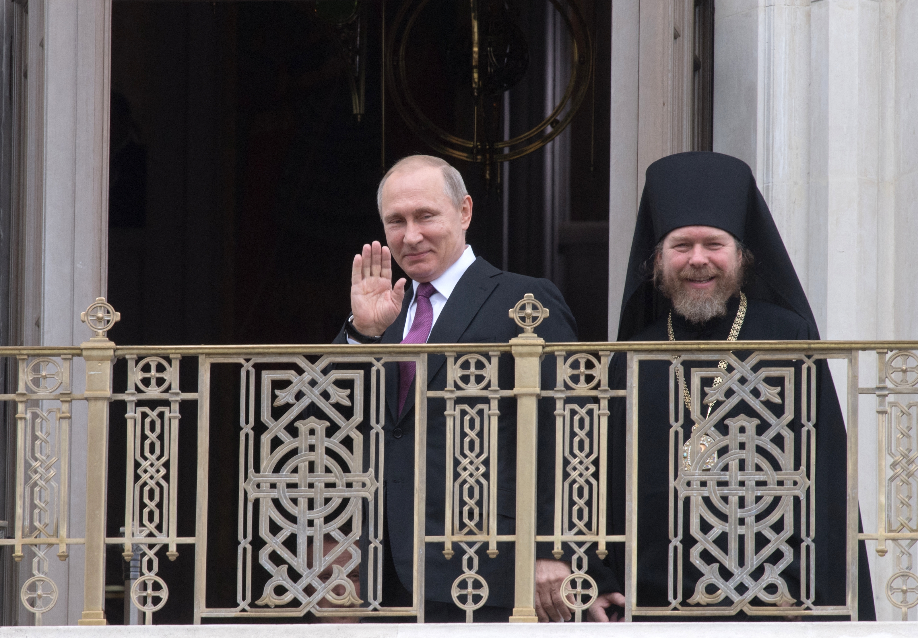 Vlagyimir Putyin és Georgij Sevkunov püspök
