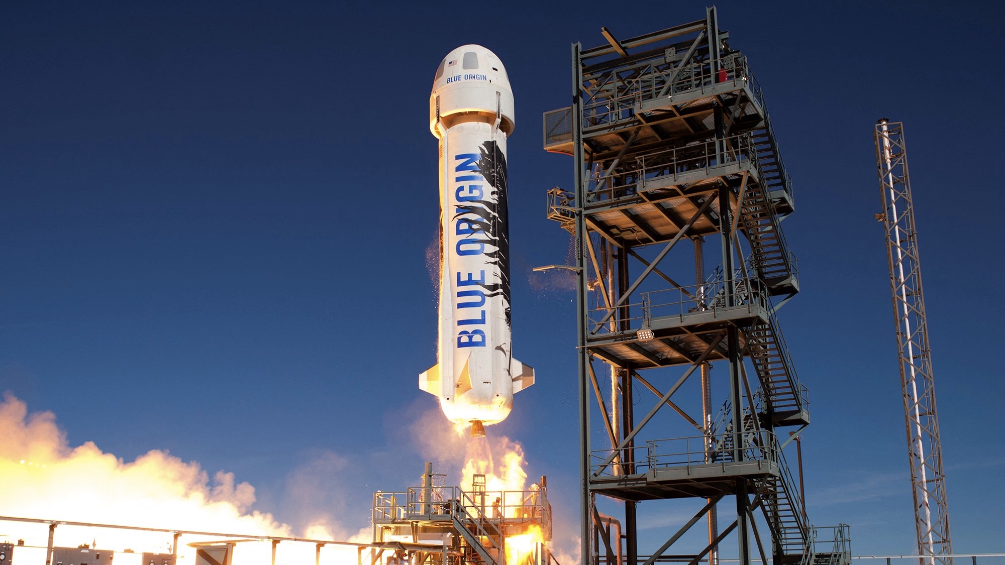 Elstartol a Blue Origin hordozórakétája, a New Shepard.