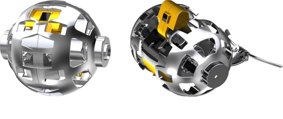 A robotlabda kétféle konfigurációs üzemmódban működik: a „closed” a zárt üzemmód (balra), míg a „full” a bolygófelszín feltérképezésére alkalmas, henger alakú változat (jobbra).