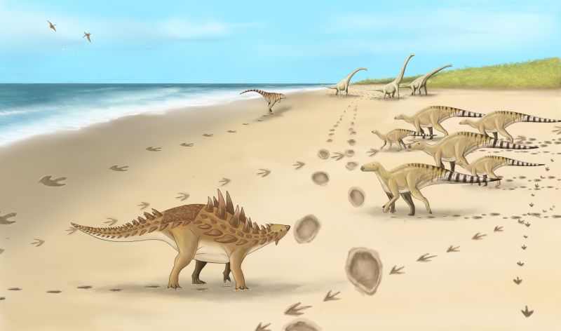 Friss, alig 110 millió éves dinoszaurusznyomokat találtak Angliában