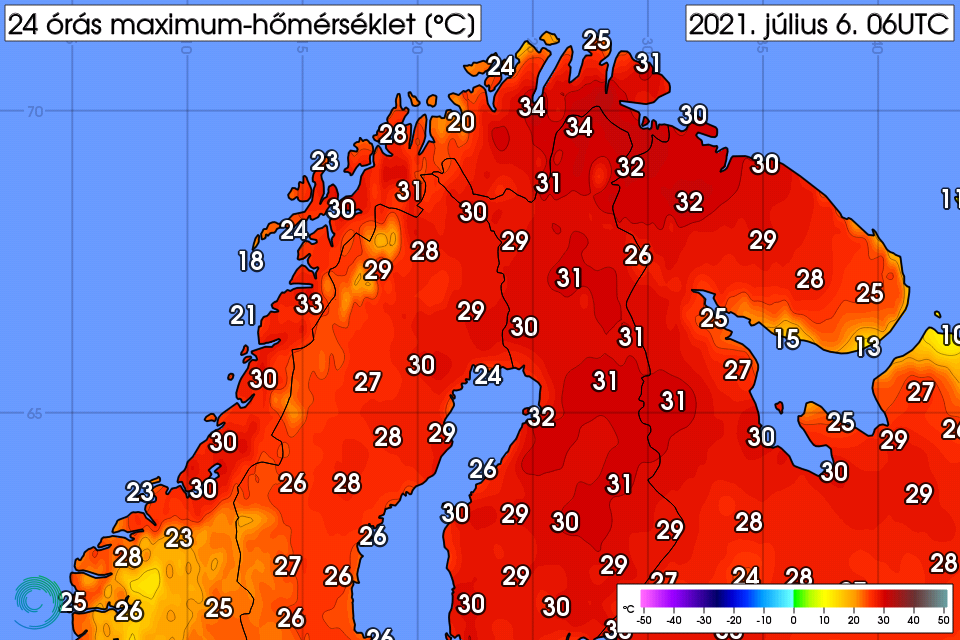 Rekordot dönt a hőség Észak-Európában