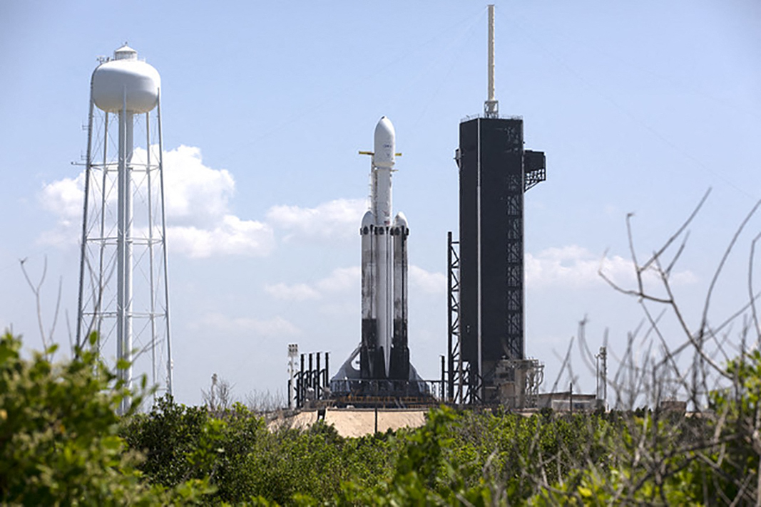 A SpaceX Falcon Heavy rakétája.