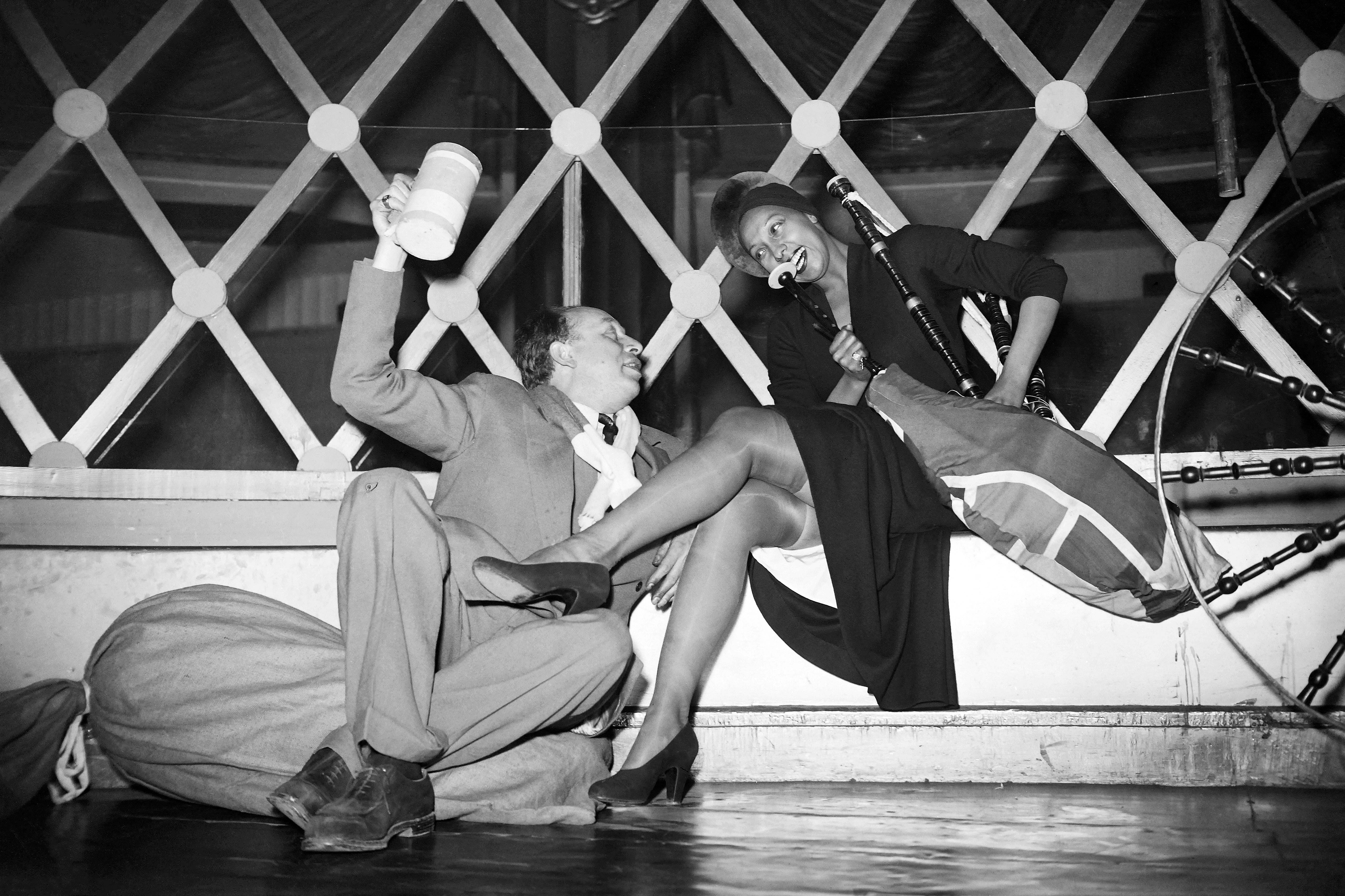 Josephine Baker és a balassagyarmati születésű Michel Gyarmathy, a Folies Bergère akkori művészeti vezetője 1949-ben