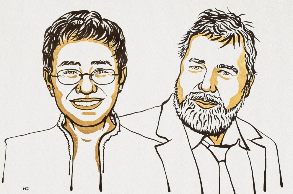 Két újságíró kapta az idei Nobel-békedíjat