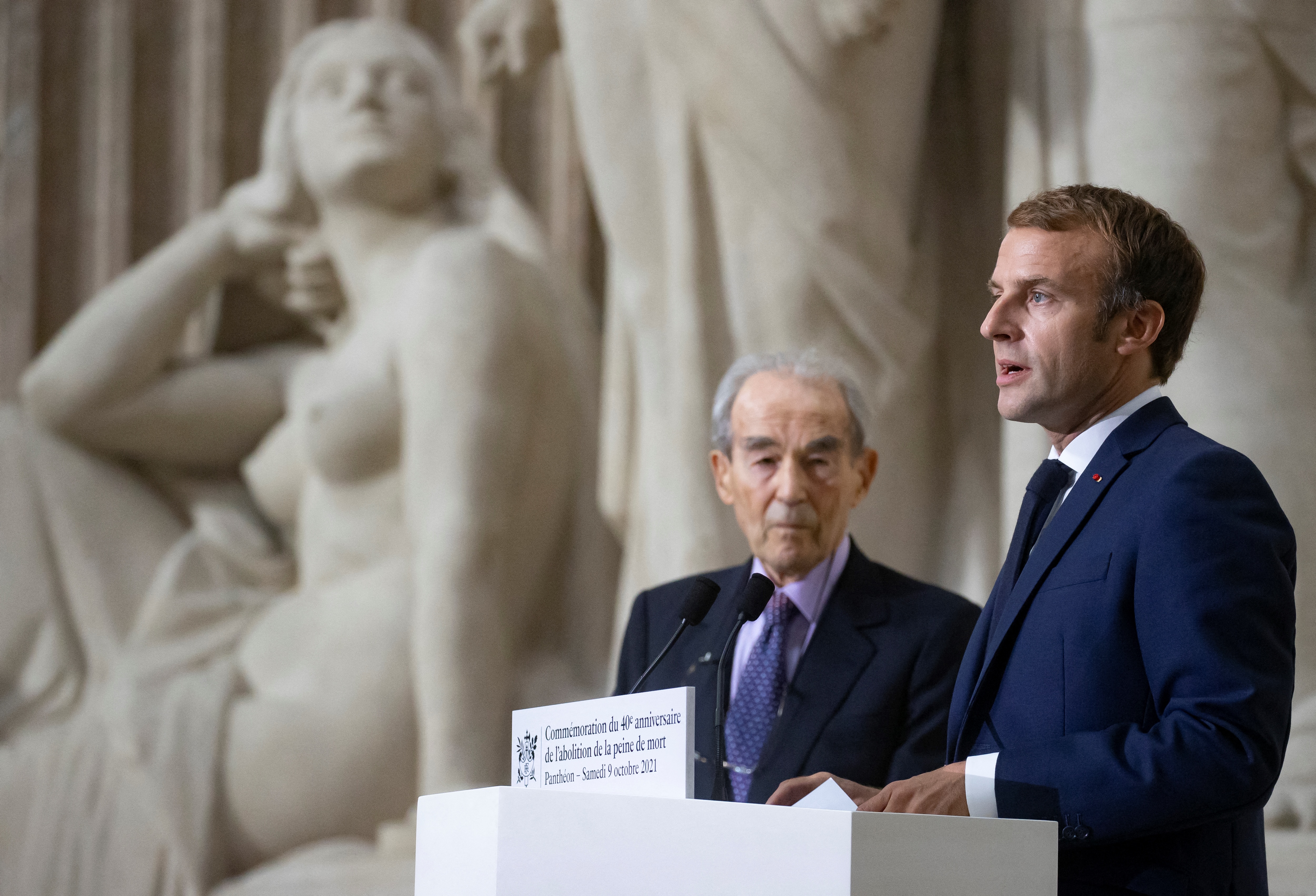 Robert Badinter és Emmanuel Macron