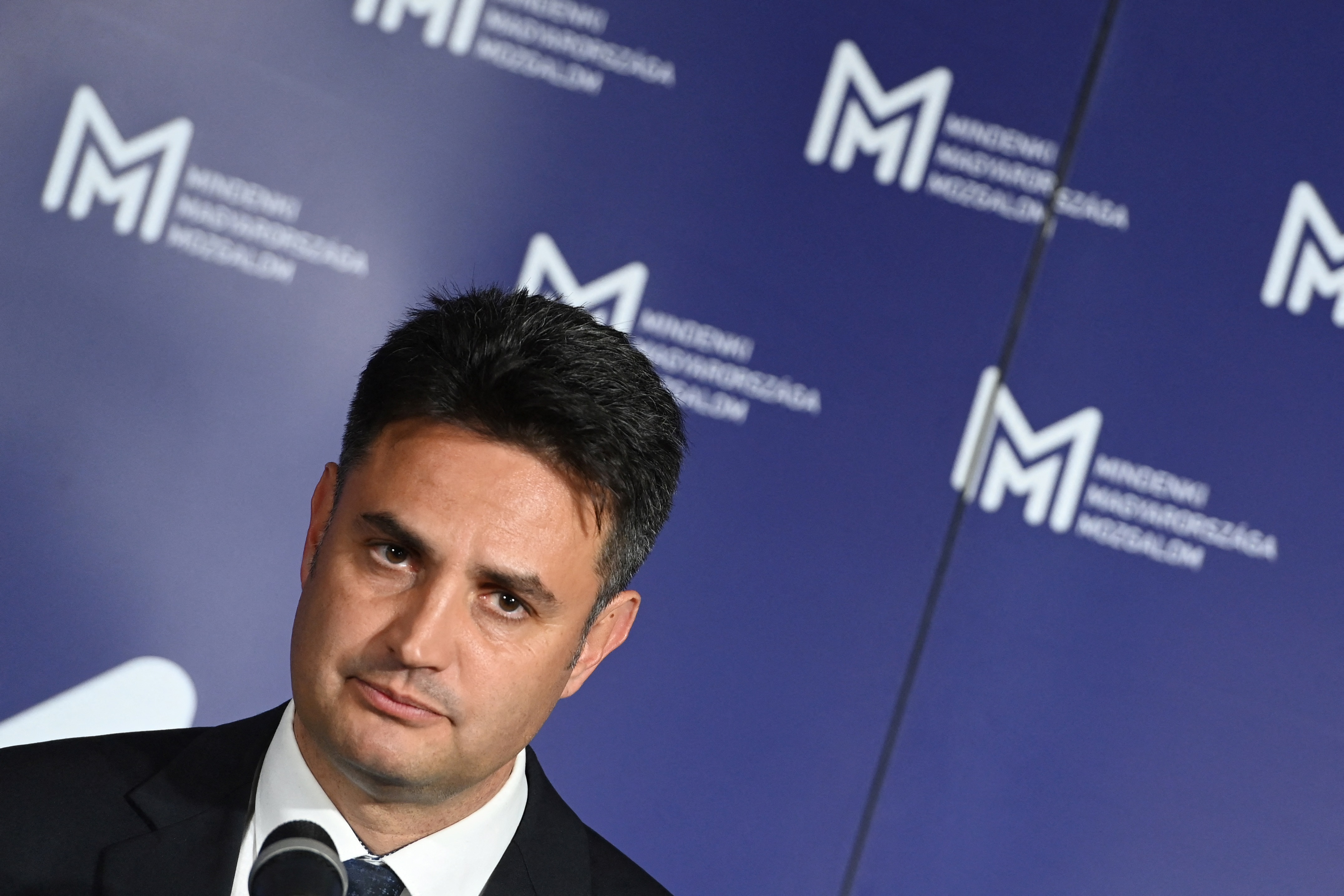 Márki-Zay Péter, az ellenzéki összefogás miniszterelnök-jelöltje 2021. ooktóber 17-én Budapesten.