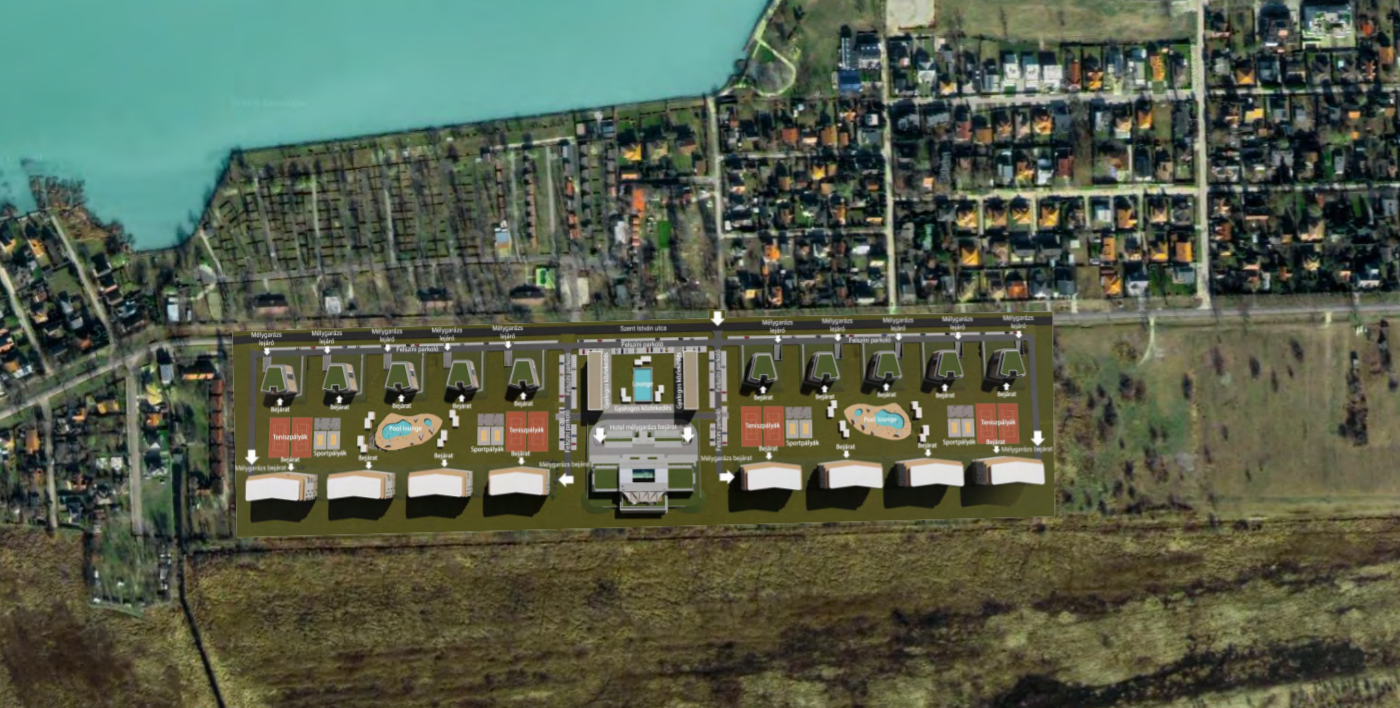 Hatalmas lakóparkot terveznek Zamárdi nyugati felére