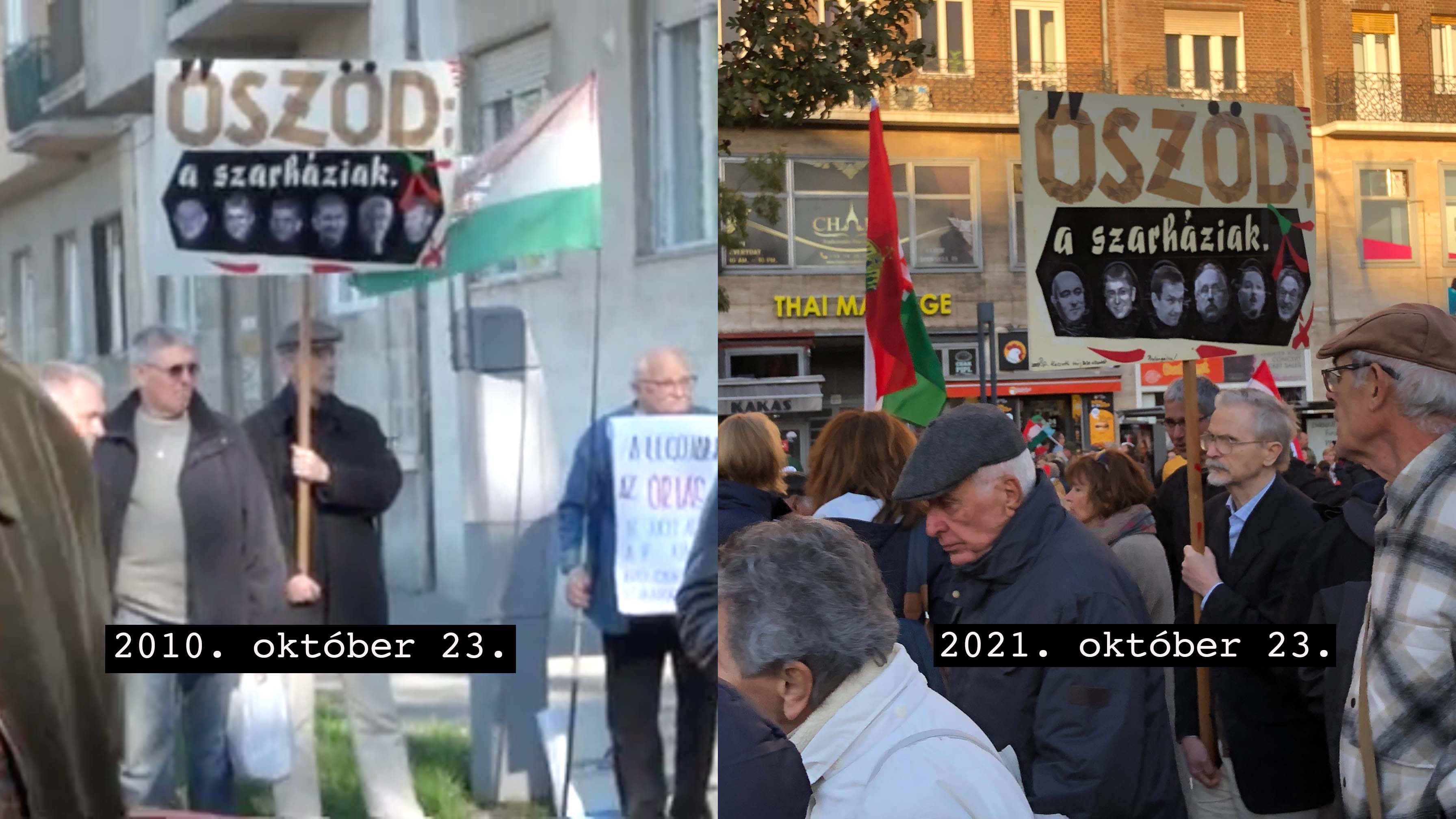 Egy transzparens, ami pont 11 éve tiltakozik Gyurcsány Ferenc ellen