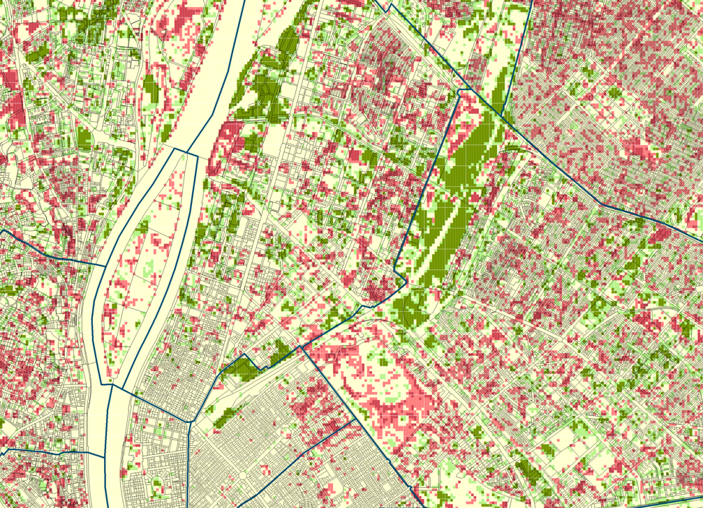 Műholdképen látható, hogyan változott meg Budapest zöldfelületének intenzitása az elmúlt 30 évben