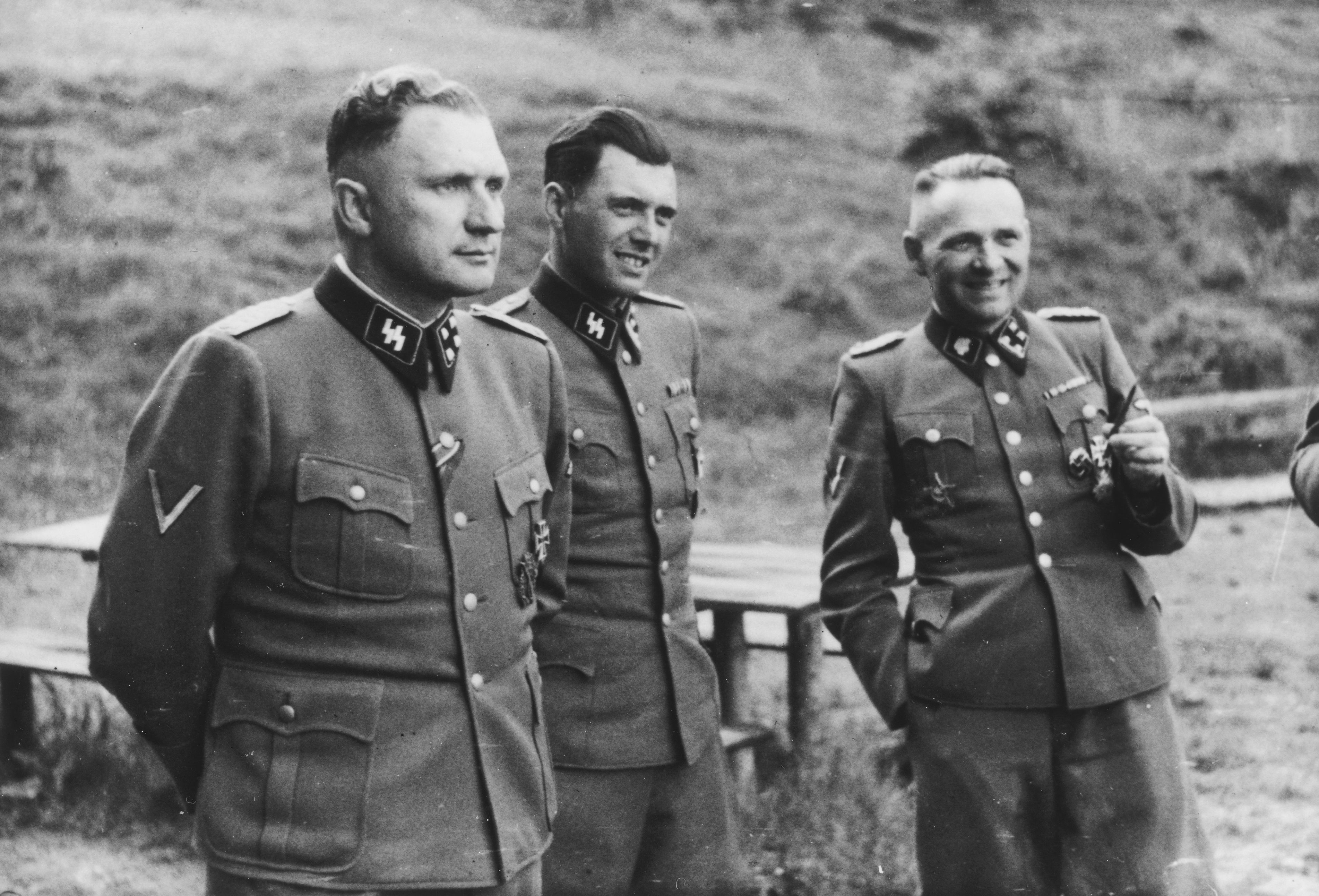 Richard Baer, Auschwitz I. parancsnoka, Josef Mengele és Rudolf Höss 1944-ben
