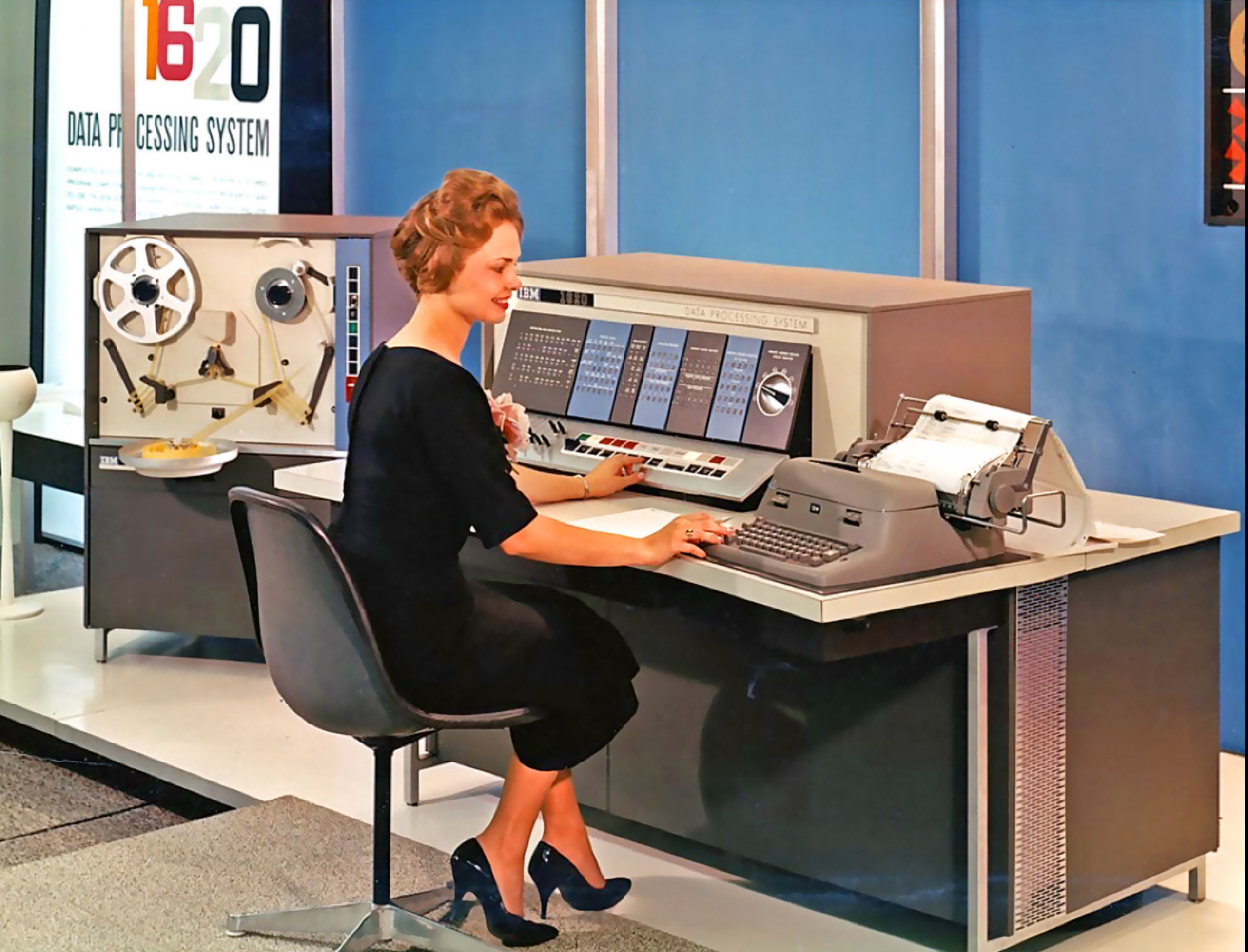 В помещениях оборудованных эвм. IBM 1620. IBM 1959. IBM Computer 80s. ИБМ-1620.