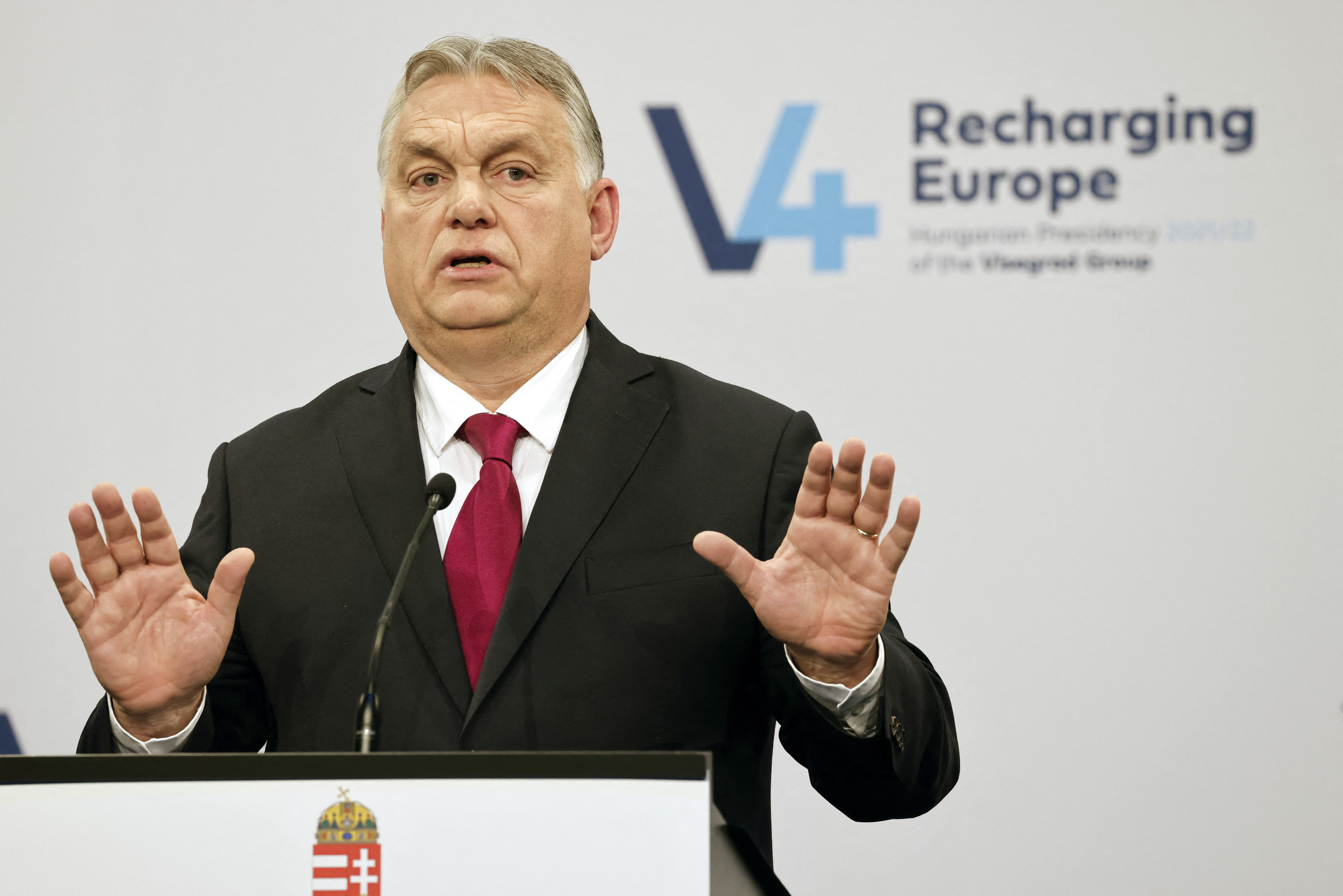 Majdnem beengedték a Magyar Hangot Orbán sajtótájékoztatójára