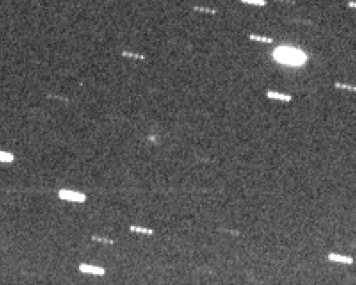 C/2022 A1 (Sarneczky) üstökös a felfedezést megerősítő felvételekből készült animáción
