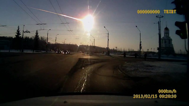 A 2013-ban az oroszországi Cseljabinszk felett felrobbanó meteor