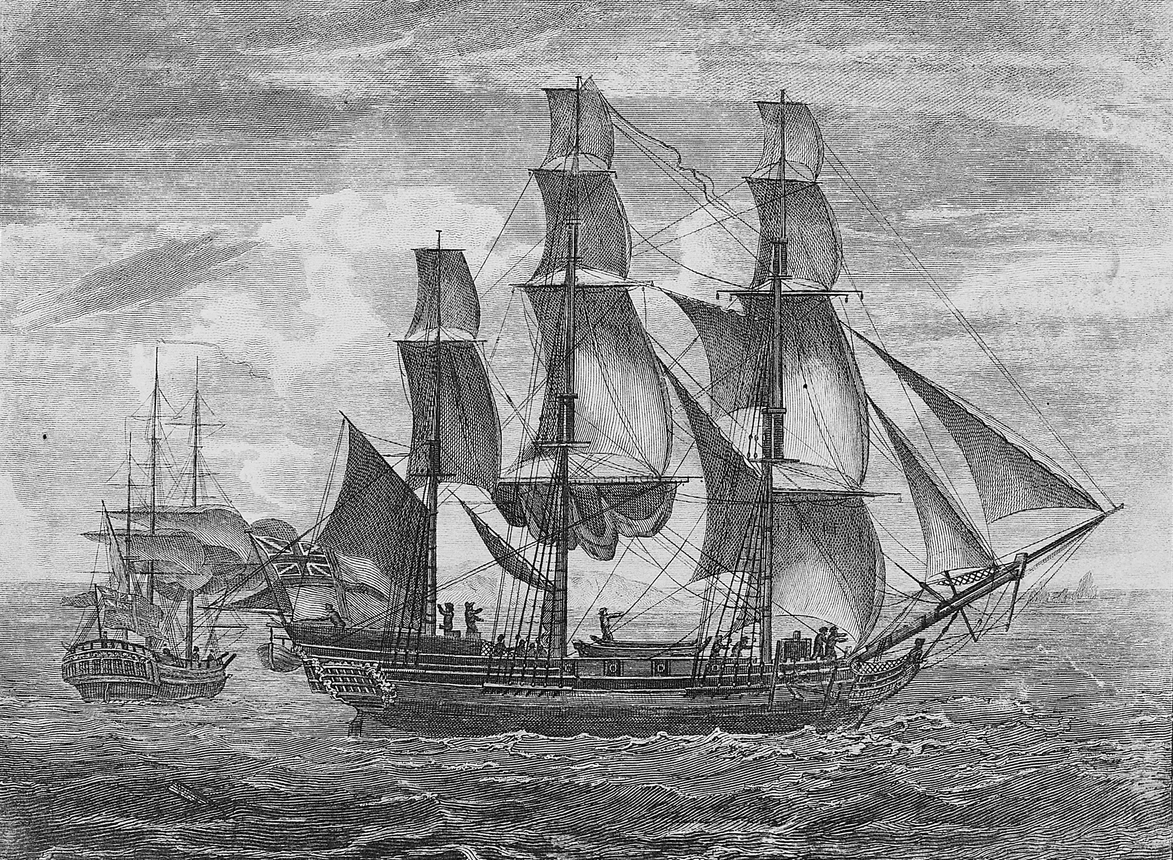 A HMS Endeavour vitorláshajó, amelynek fedélzetén James Cook kapitány első útján körbehajózta a Földet
