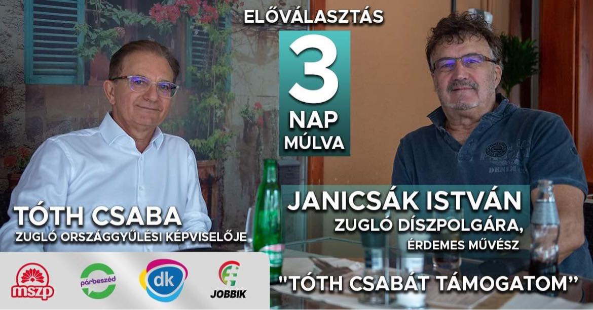 Az előválasztáson még Tóth Csabát támogatta, most Gattyán pártjával indul el Hadházy ellen Janicsák István Zuglóban