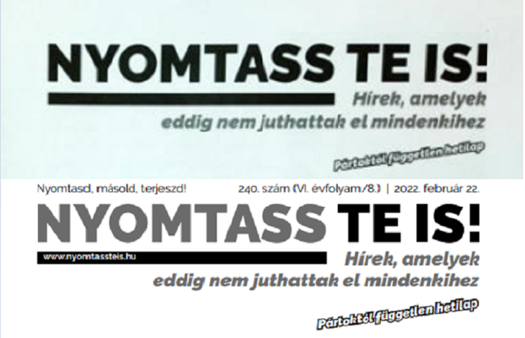 Egy, a Fidesz érdekét szolgáló óbudai kampánybrosúrához egyszerűen ellopták a “Nyomtass te is!” címét és fejlécét