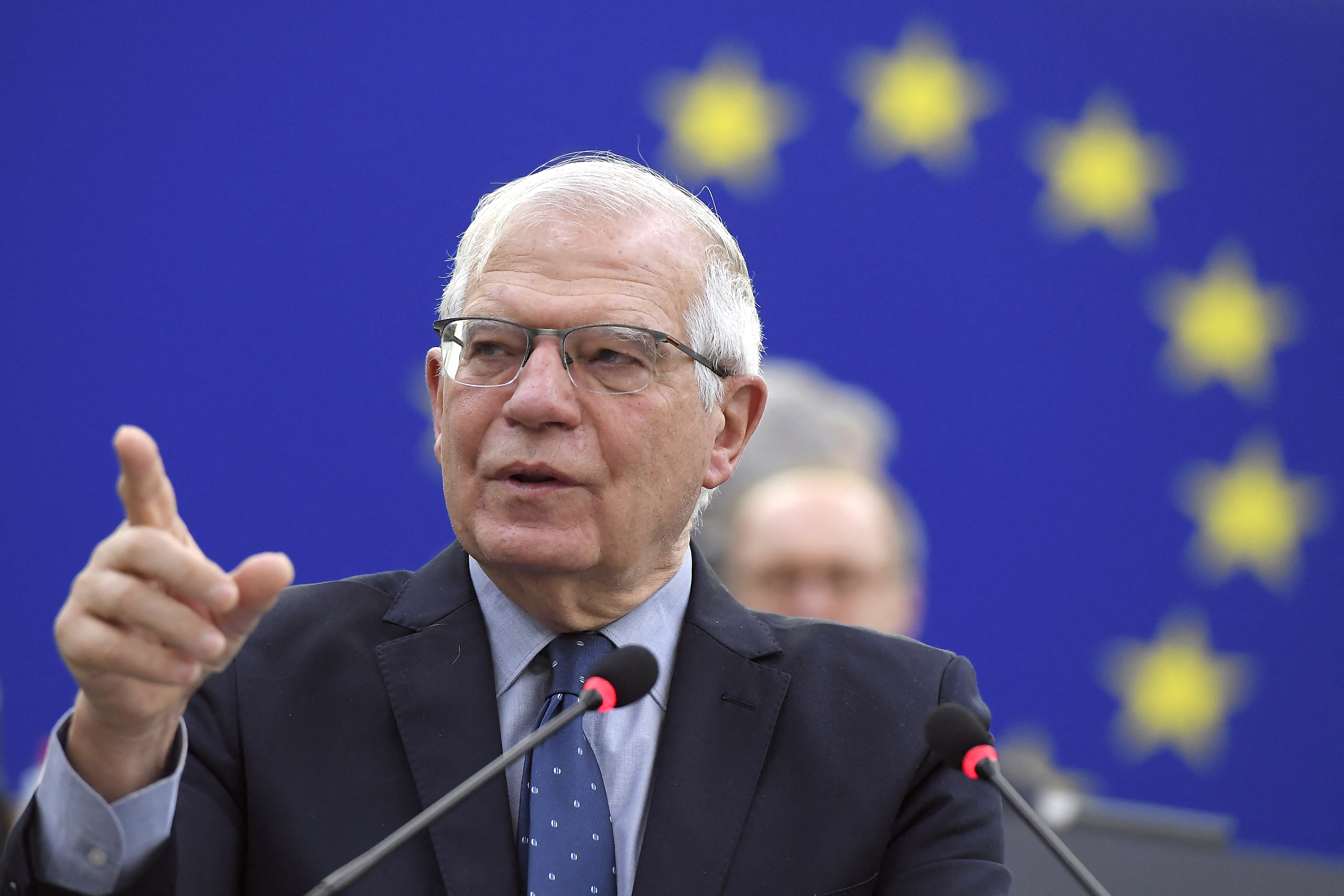 Josep Borrell az EP plenáris ülésén Strasbourgban, 2022. március 8-án