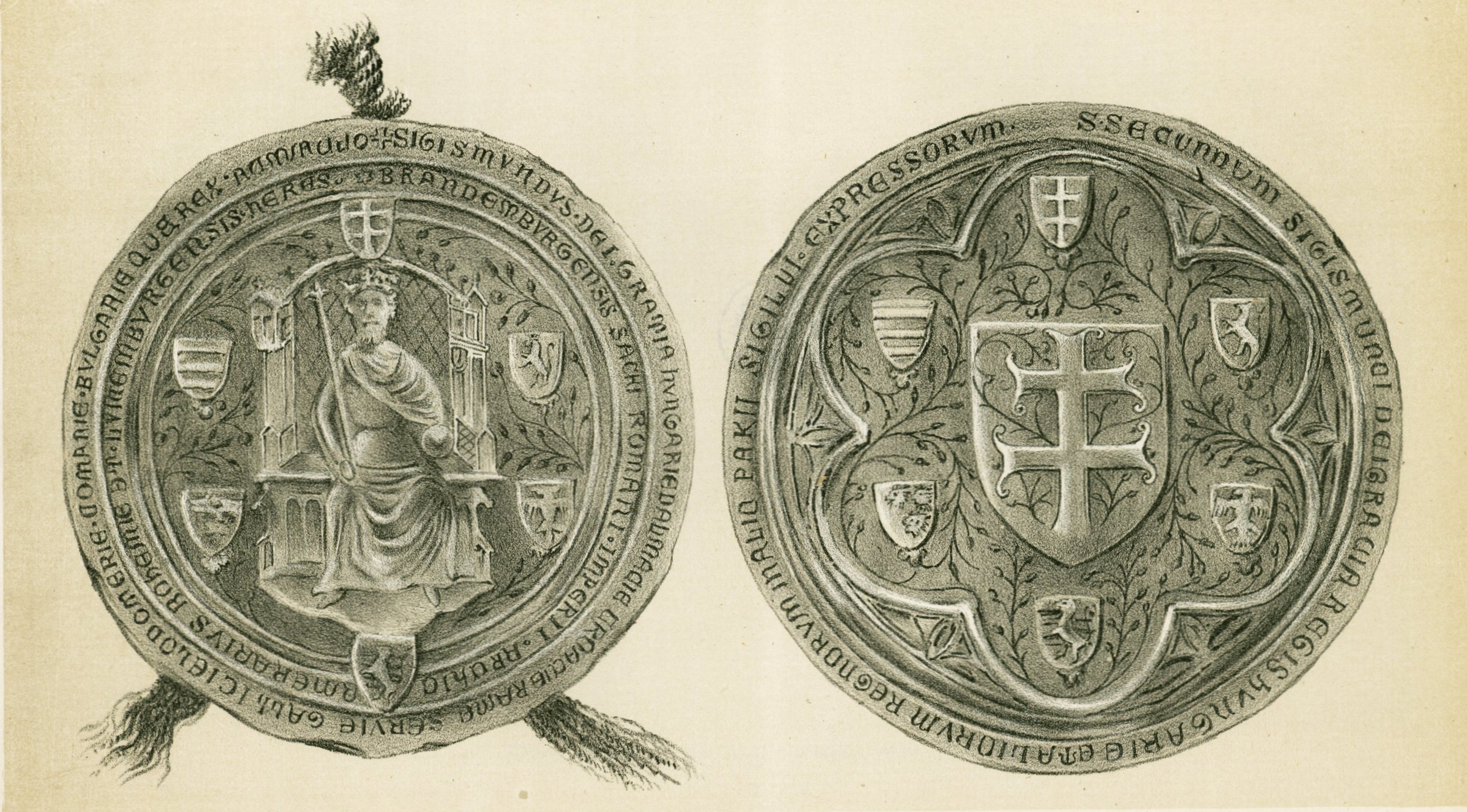 Zsigmond király kettős függő pecséte 1405-ből