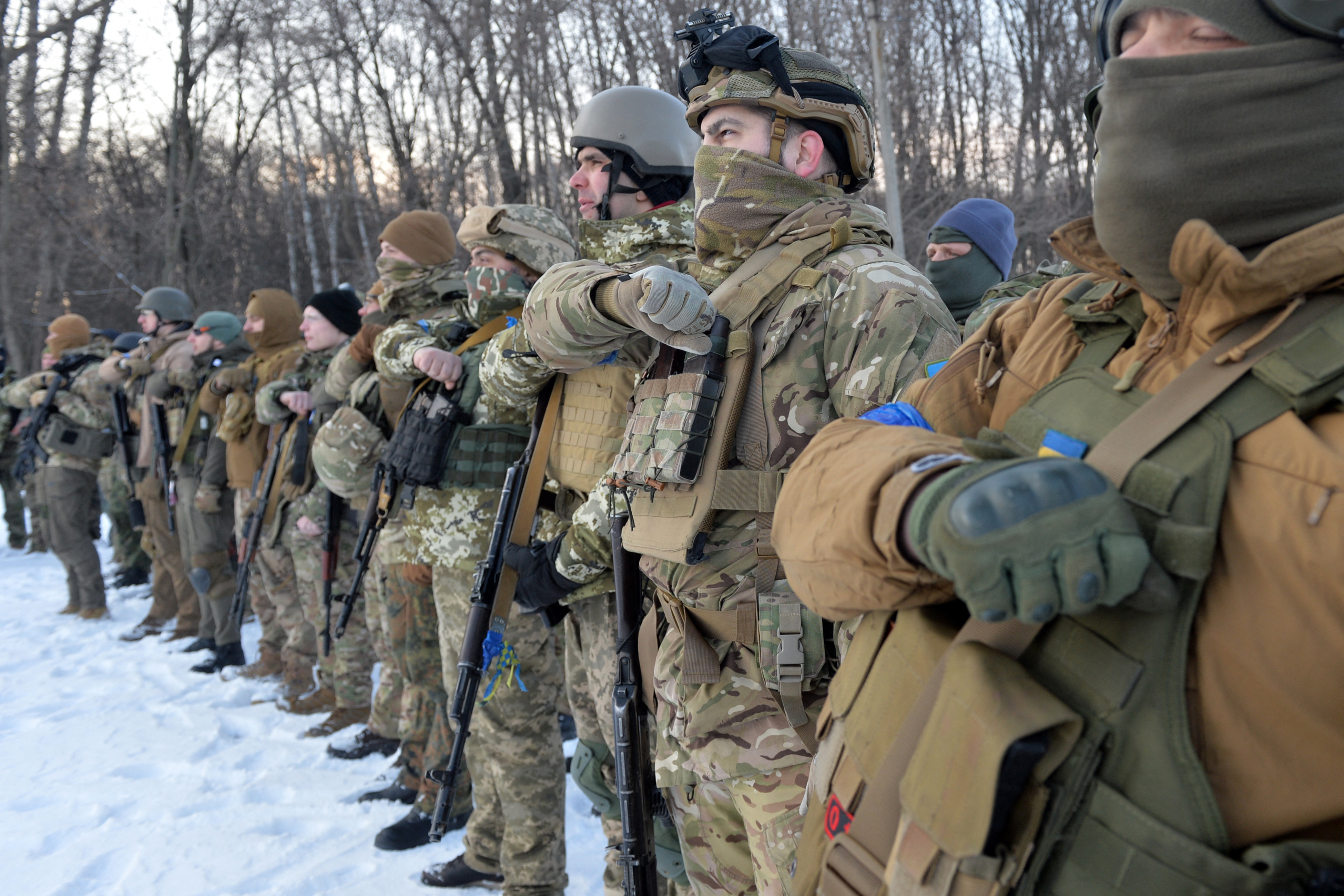Az Azov-zászlóalj katonái még márciusban.