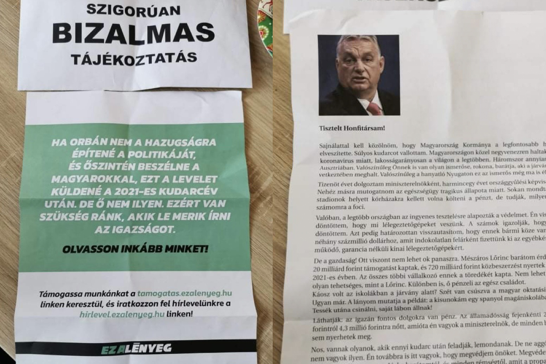 „Igazmondó” Orbán-levéllel népszerűsíti magát az ezalenyeg.hu