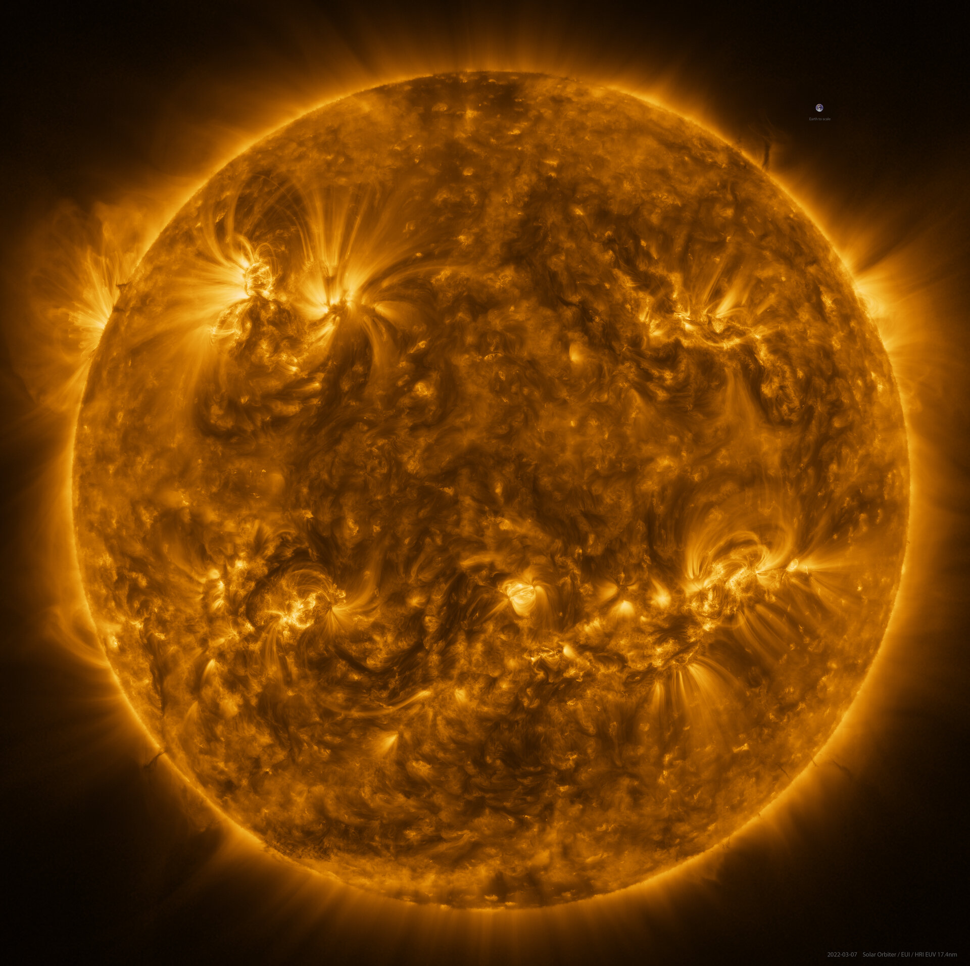 A Napról készített kompozit kép, a Solar Orbiter felvételeiből összeállítva