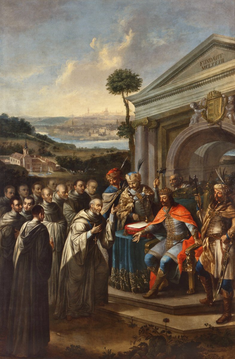 III. Béla megalapítja a szentgotthárdi ciszterci apátságot (Stephan Dorffmaister festménye)