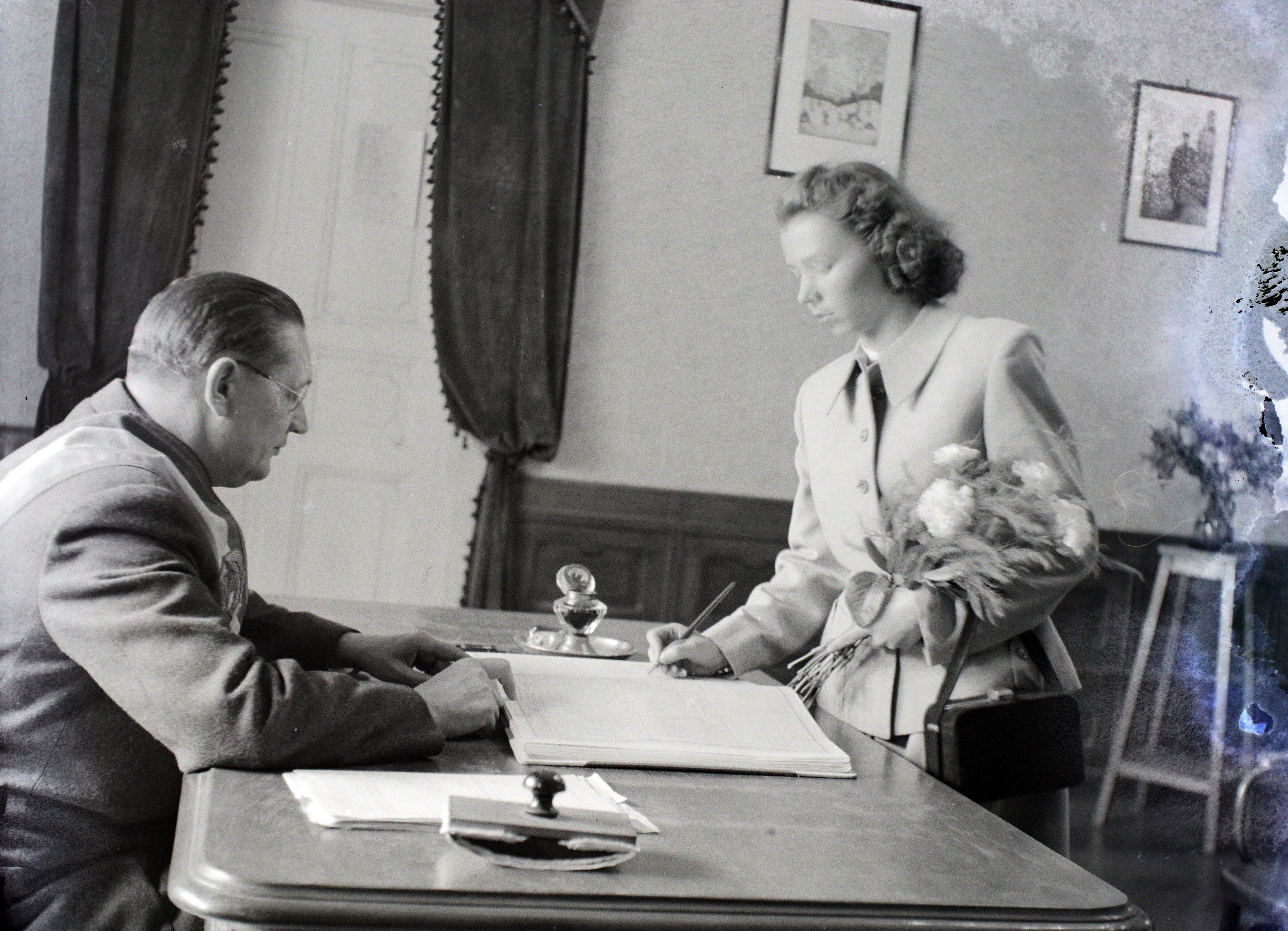 Anyakönyvi szignó 1950 körül.
