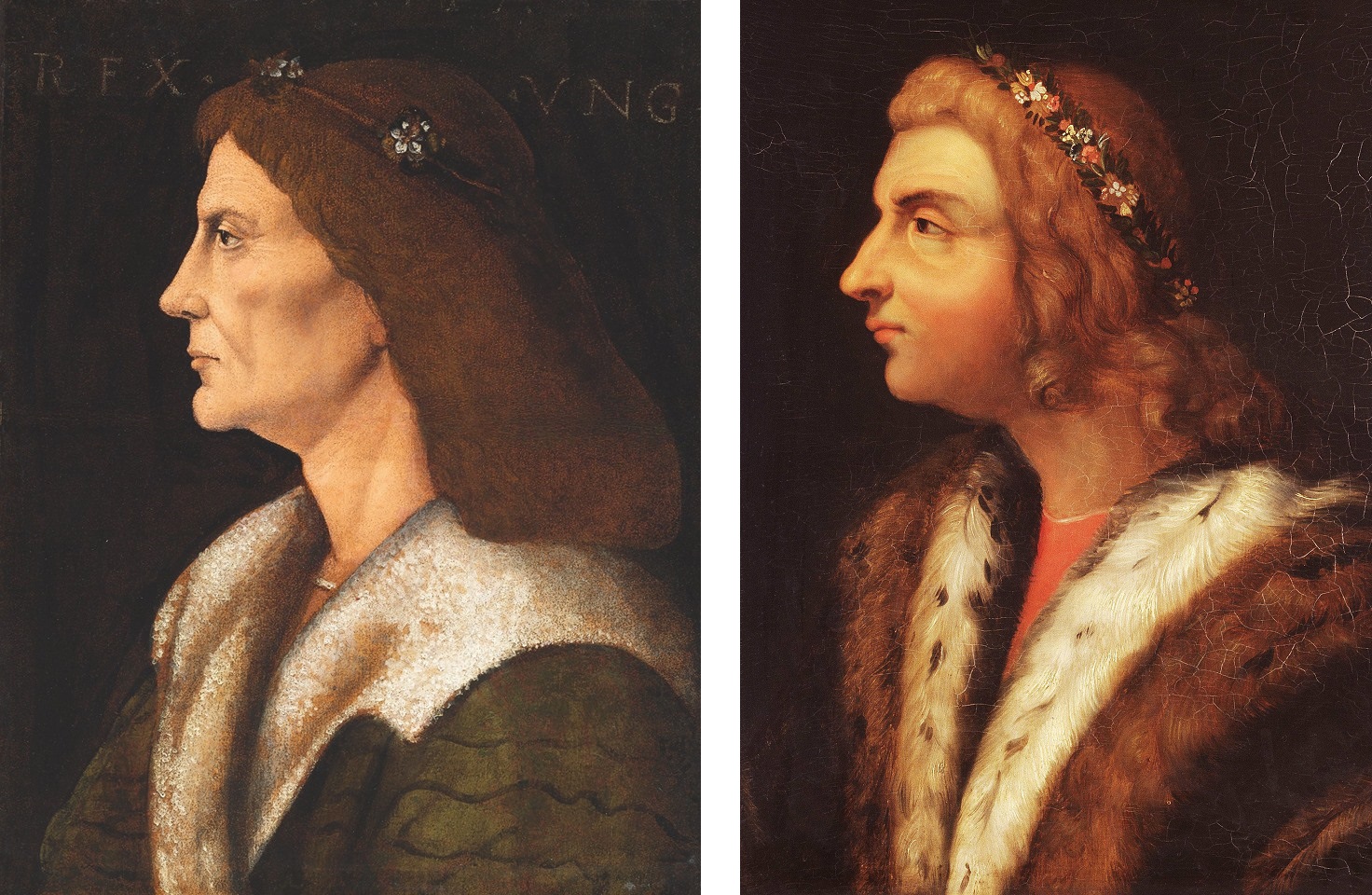 Mátyás király Andrea Mantegna (15. század második fele) és Peter Paul Rubens (1610-es évek) festményén