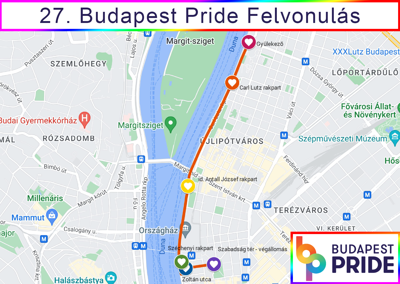 A pesti Duna-parton vonul idén a Budapest Pride