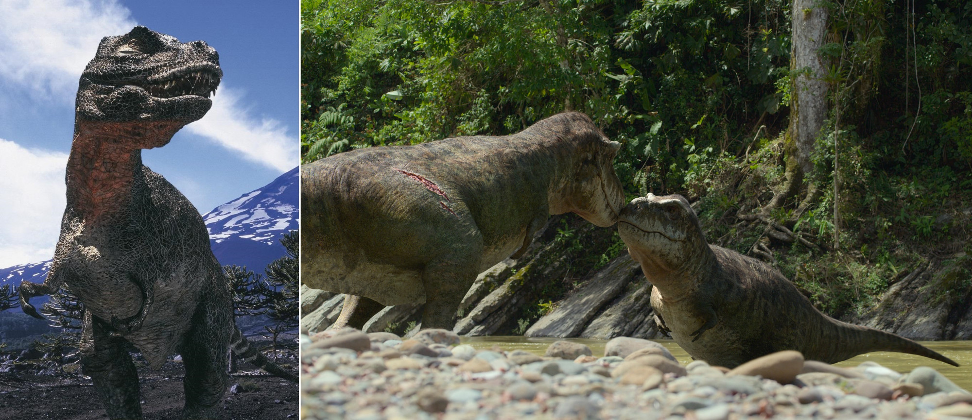 T-rex az 1999-es Walking with Dinosaurs és a 2022-es Prehistoric Planet című sorozatokban