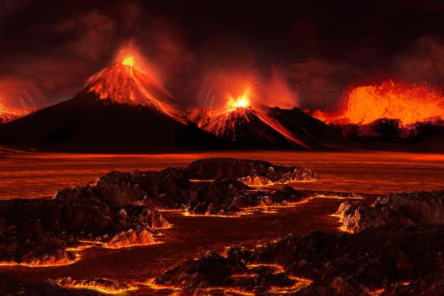 A CAMP kitörései során több millió köbkilométer magma jutott lávaként a felszínre, a légkörbe jutó kén-aeroszolok pedig vulkanikus teleket okoztak