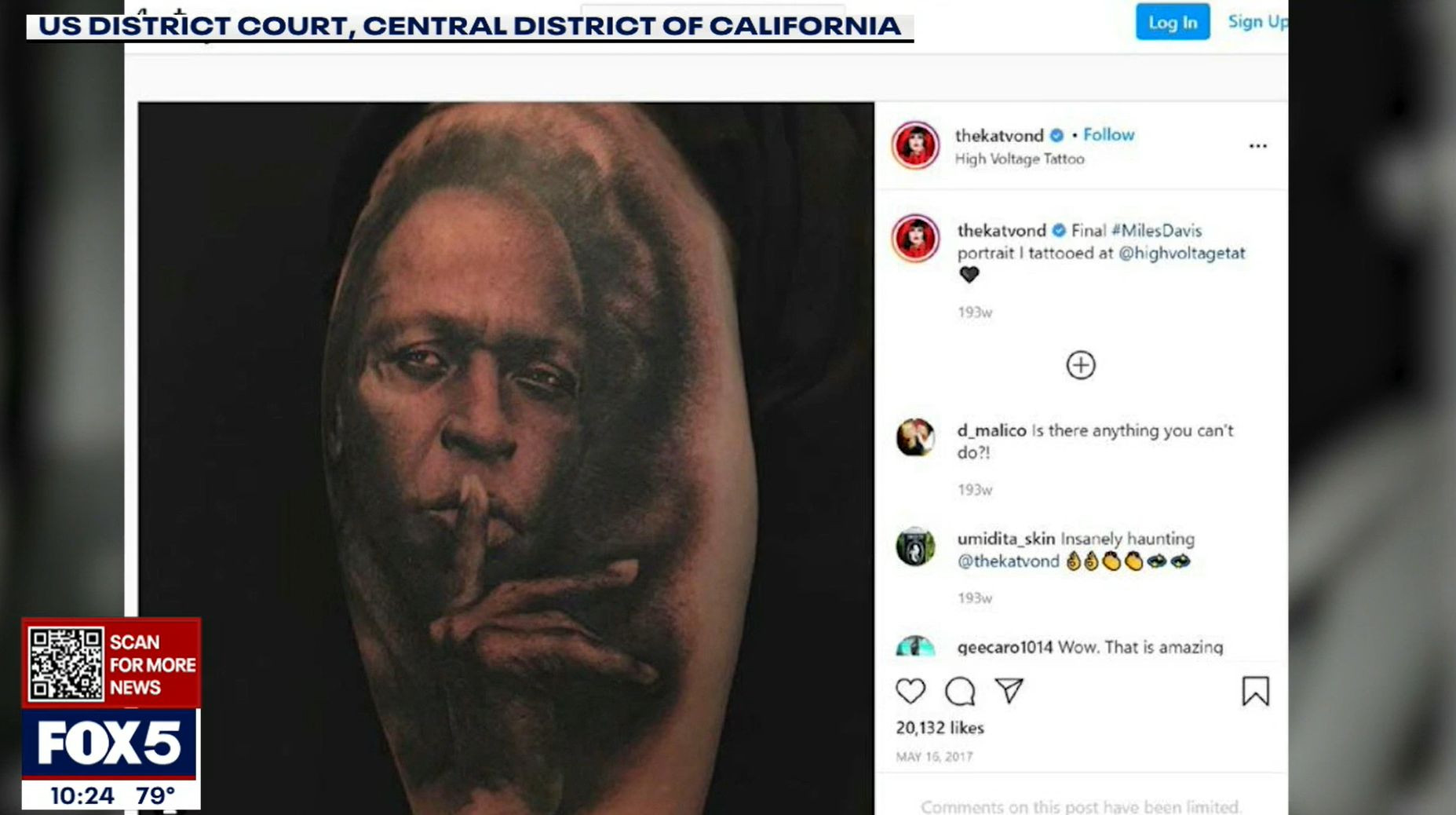 A szerzői jogok megsértése miatt perel egy fotós egy tetoválóművészt