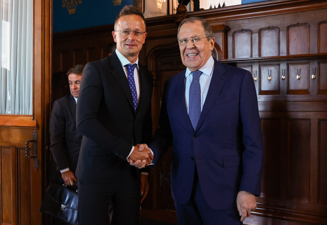 Szijjártó Péter és Szergej Lavrov 2022. július 21-én.