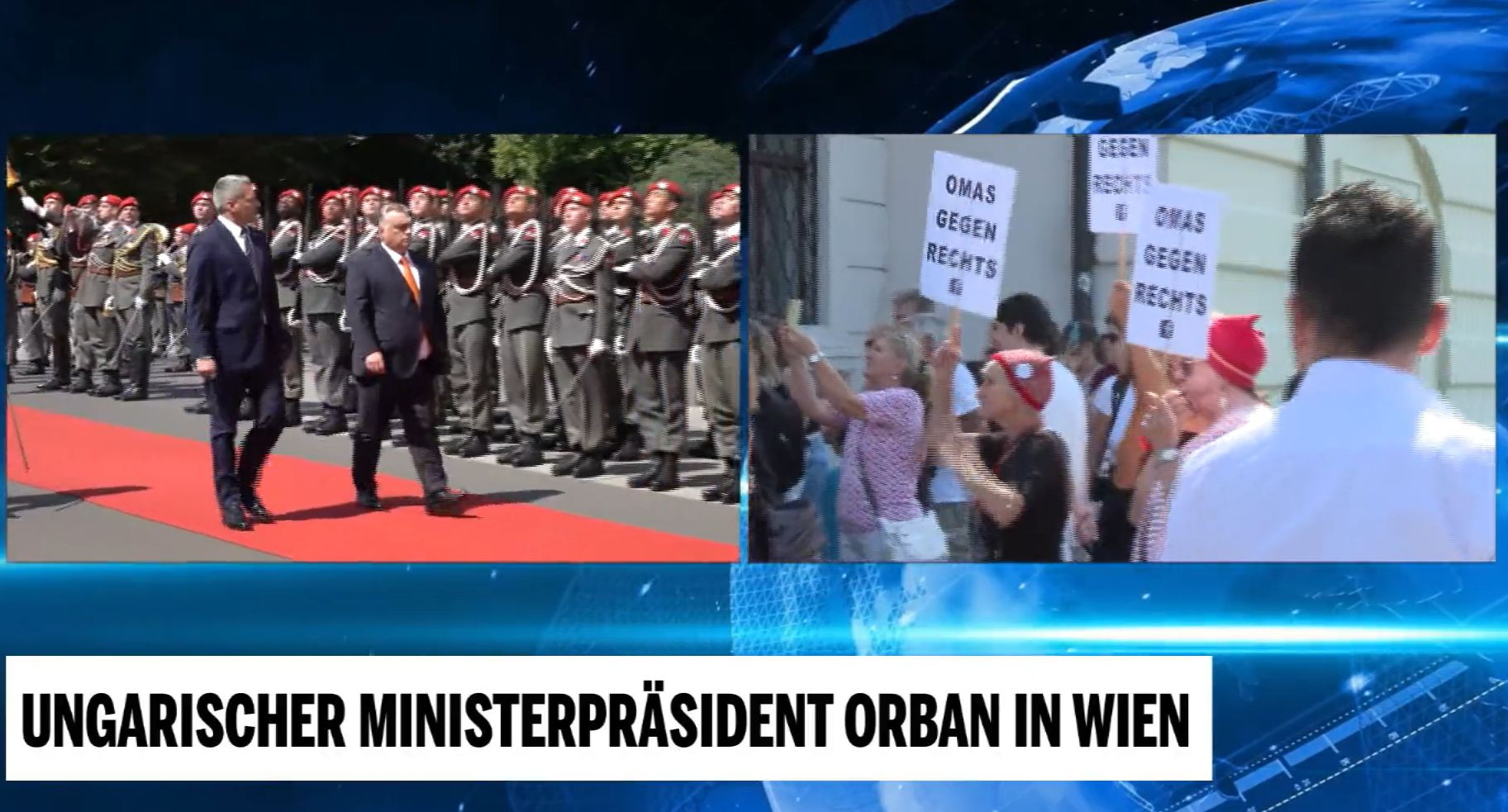 Antirasszista nagymamák fütyülték ki Orbánt Bécsben
