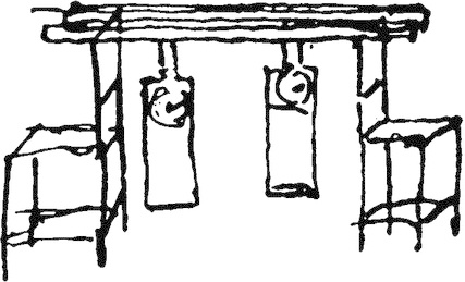 Huygens eredeti rajza 1665-ös ingaórás kísérletéről