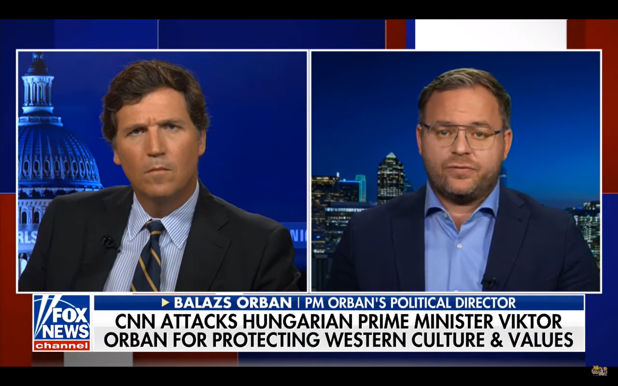 Tucker Carlson bocsánatot kért Orbán Balázstól az amerikai média nevében