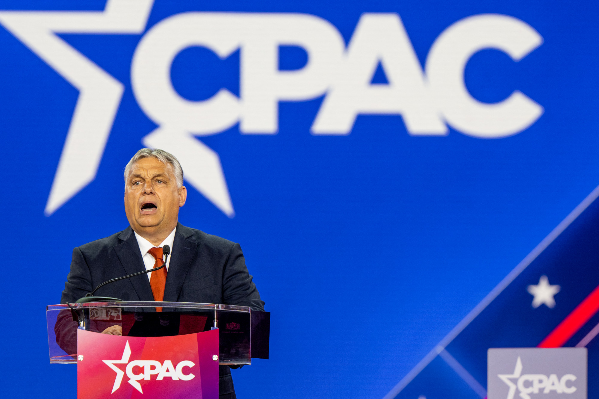 Orbán Viktor 2022-ben a Dallasban rendezett CPAC-en