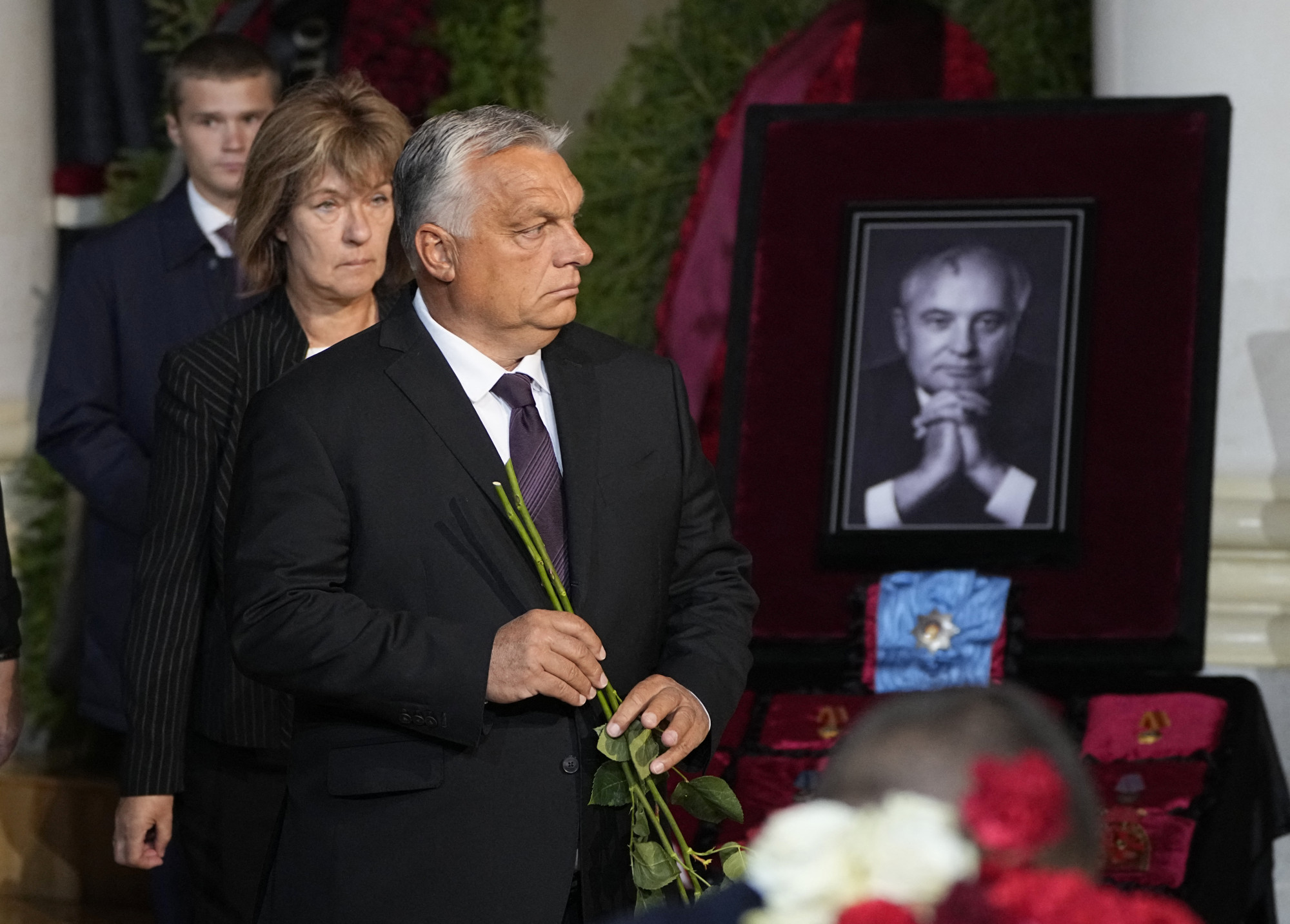 Orbán Viktor és delegációja Gorbacsov temetésén