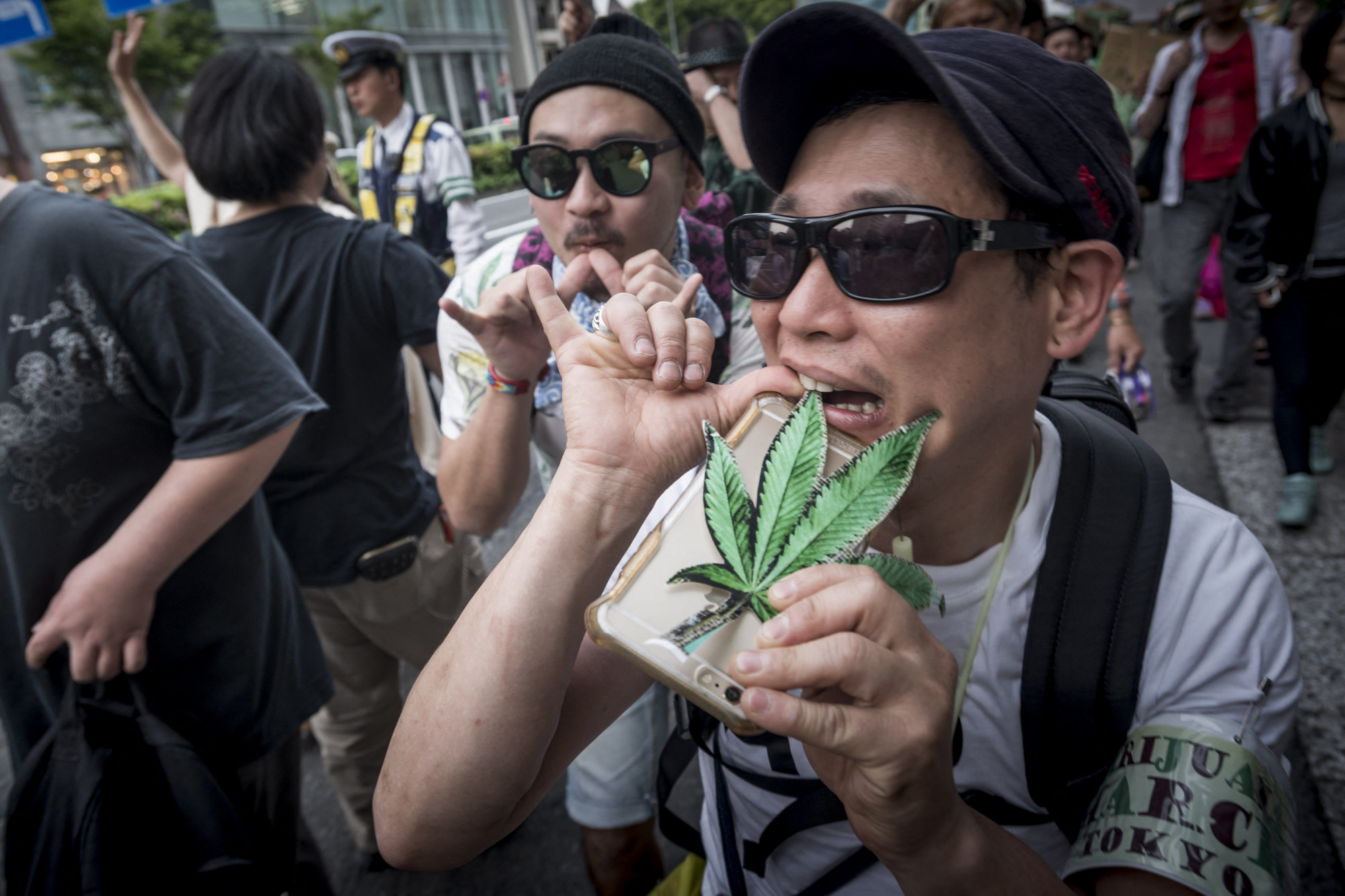 Tüntetés a marihuána legalizálásáért Tokióban, 2016. május 1-én